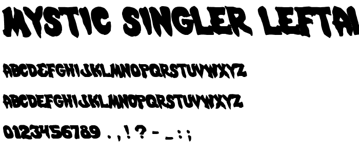 Mystic Singler Leftalic font